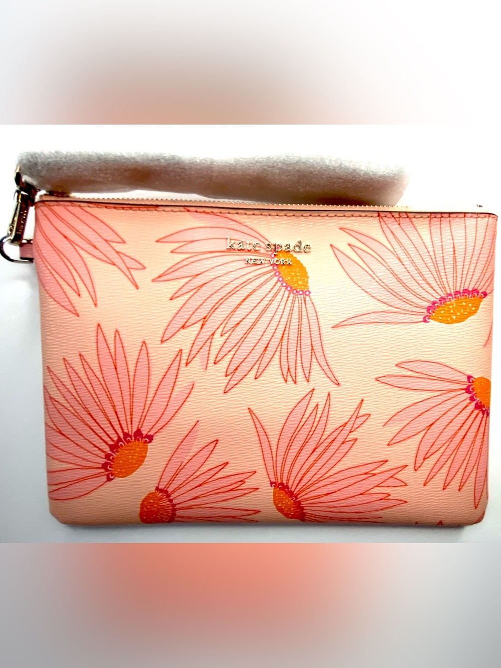 NWOT Kate spade Pink Floral Wristlet Pouch - Picture 2 of 8